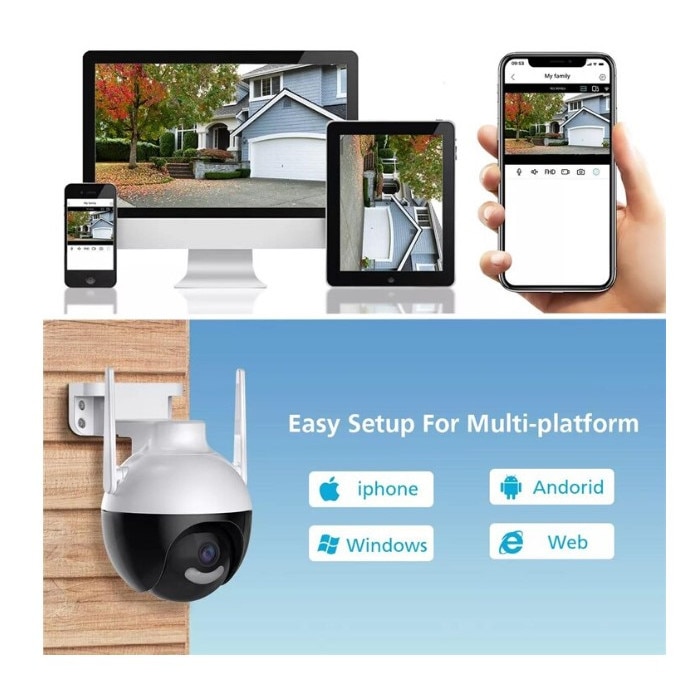 Camera Wi-Fi Smart V380 PTZ Camera 4MP