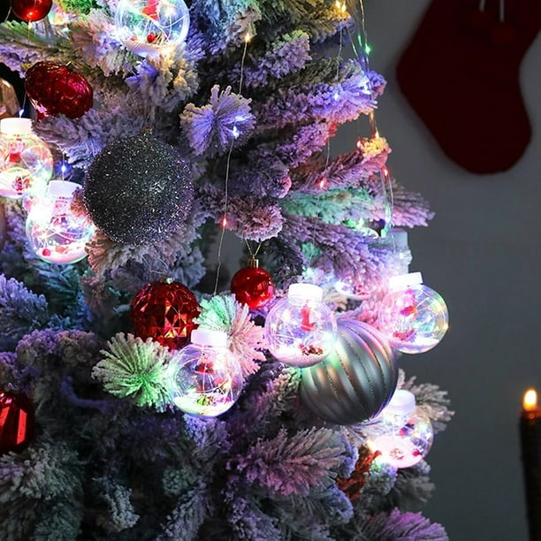 Instalatie LED 10 globuri cu Mos Craciun, 3 metri, Multicolor