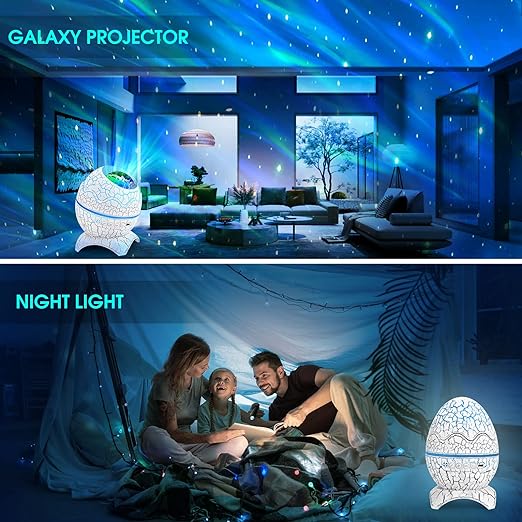 Lampa veghe copii cu Proiectie stele - Ou de dinozaur