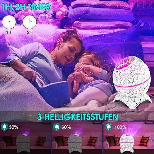 Lampa veghe copii cu Proiectie stele - Ou de dinozaur