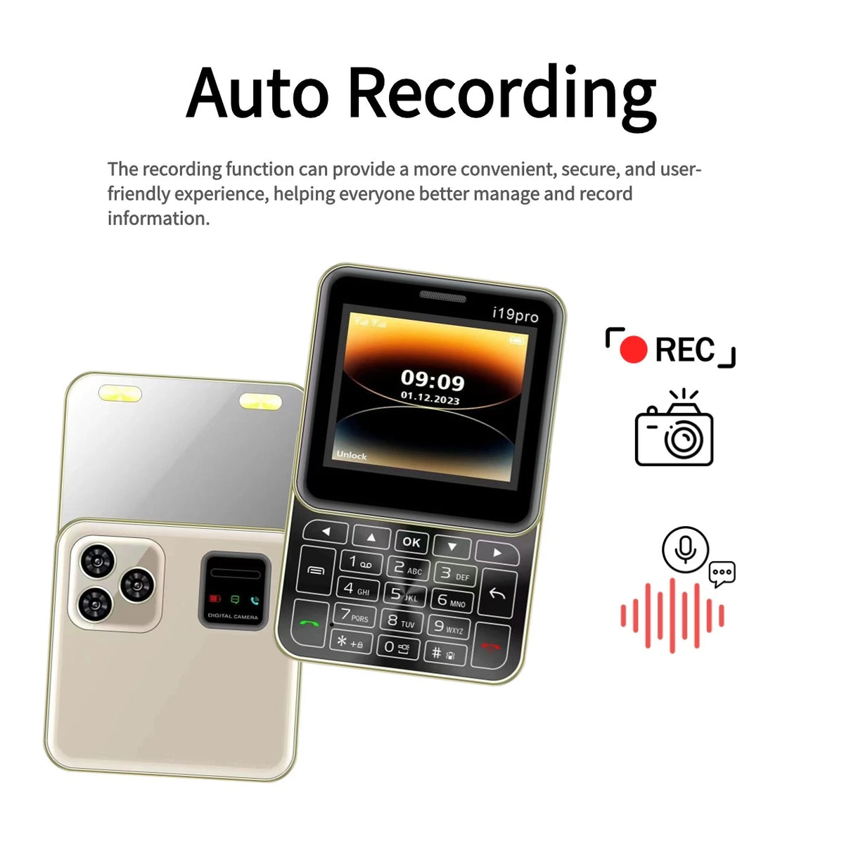 Telefon Mini i19 Pro Slide Button – 2.4