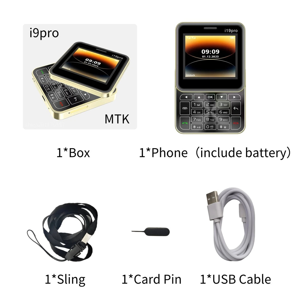 Telefon Mini i19 Pro Slide Button – 2.4