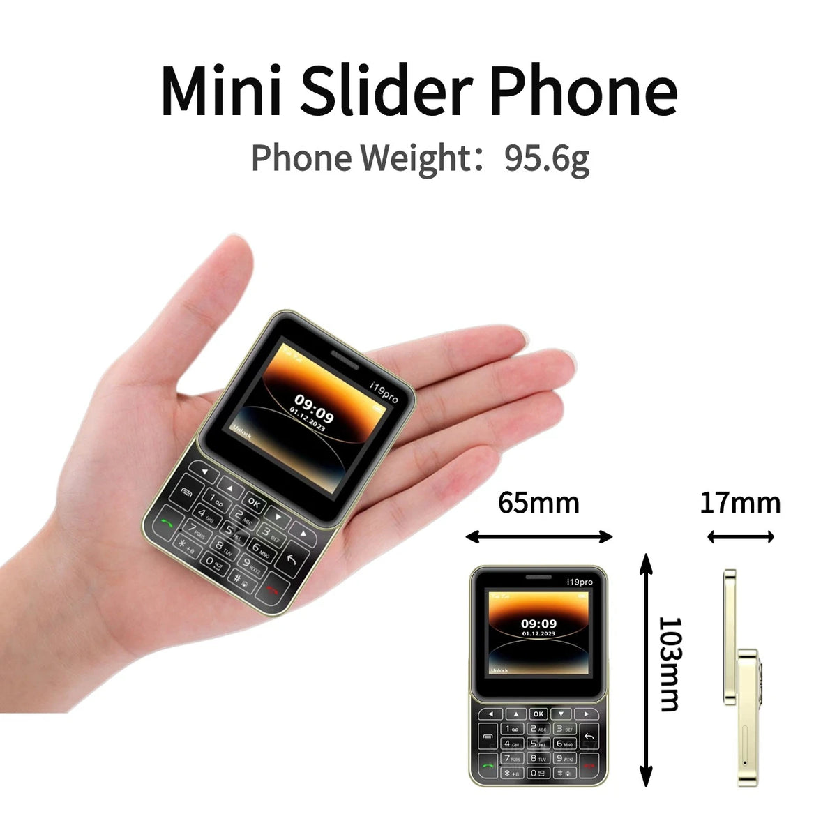 Telefon Mini i19 Pro Slide Button – 2.4