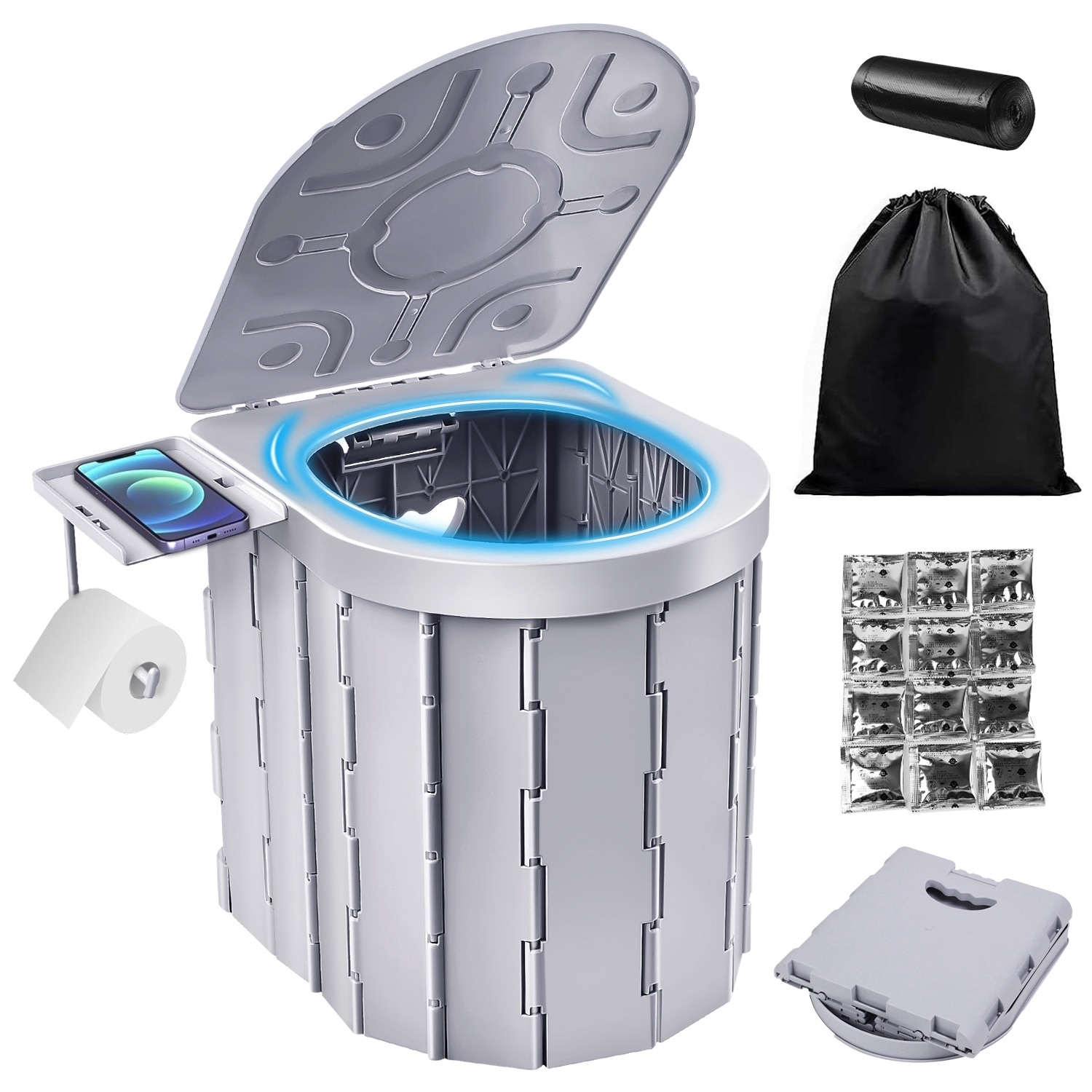 Toaleta portabila pliabila pentru camping sau rulote