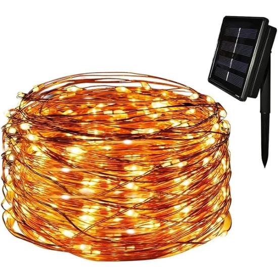 Instalatie solara 300 LED, 30 metri, telecomanda