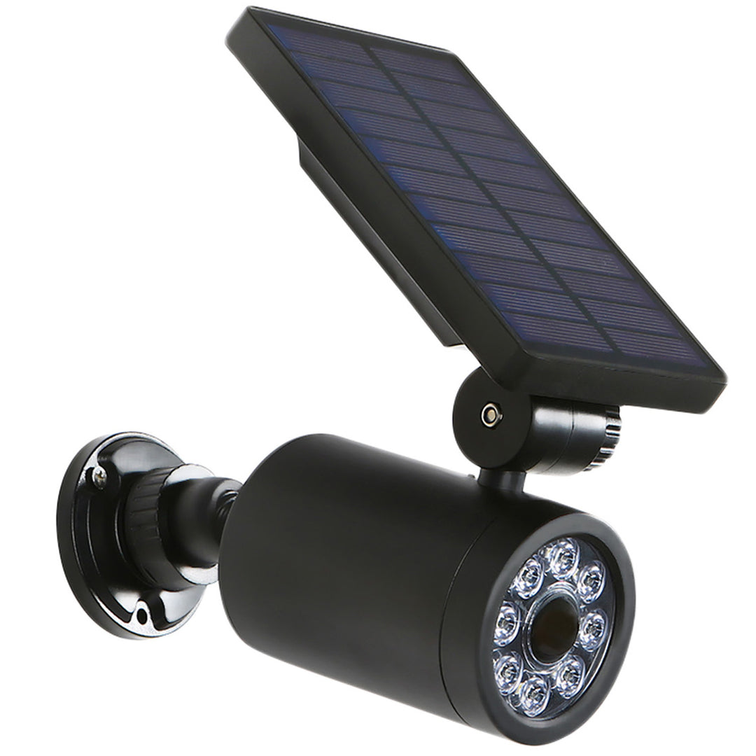 Set 2 x Camera falsa solara LED, IP 44, senzor de miscare, Negru