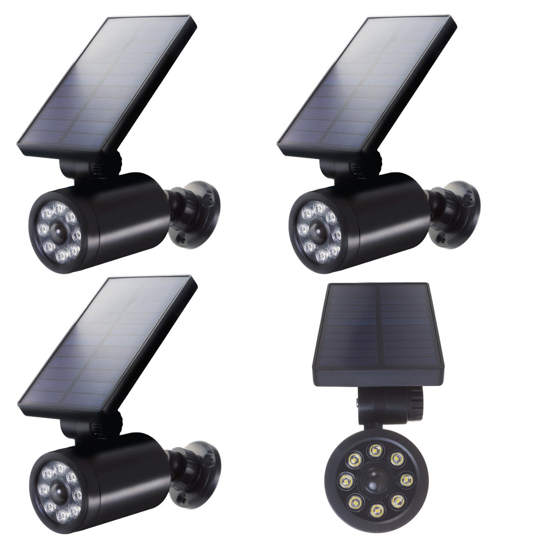 Set 2 x Camera falsa solara LED, IP 44, senzor de miscare, Negru
