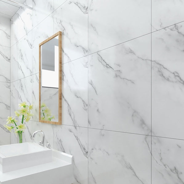 Set 5 Placi autoadezive PVC, 60x60 cm, Marmura