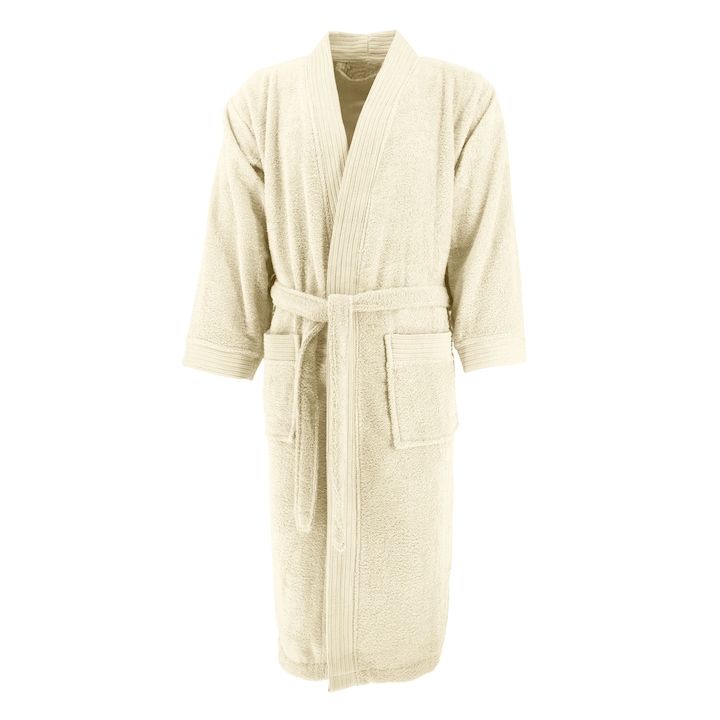 Halat baie bumbac, S-XXL, 100% bumbac, Ivoire