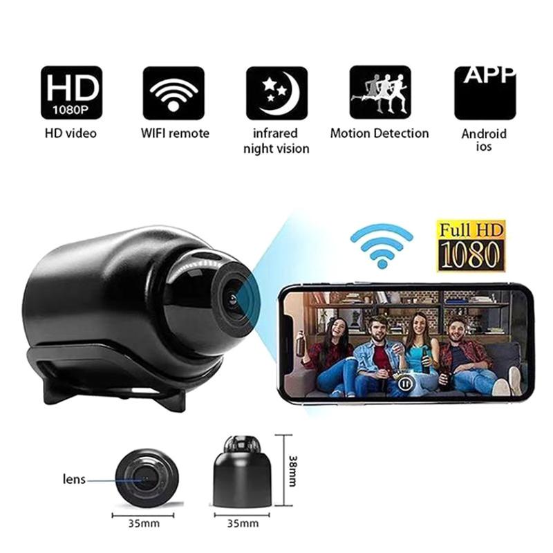 Mini camera Wi-Fi, Night vision, 1080p, Ascultare in timp real