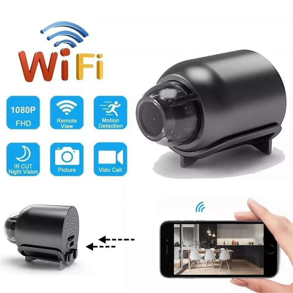Mini camera Wi-Fi, Night vision, 1080p, Ascultare in timp real