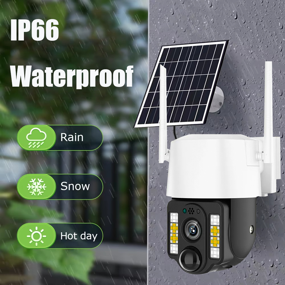 Camera Video Solara 355°, 4G SIM Slot, 1080P HD, Alarma