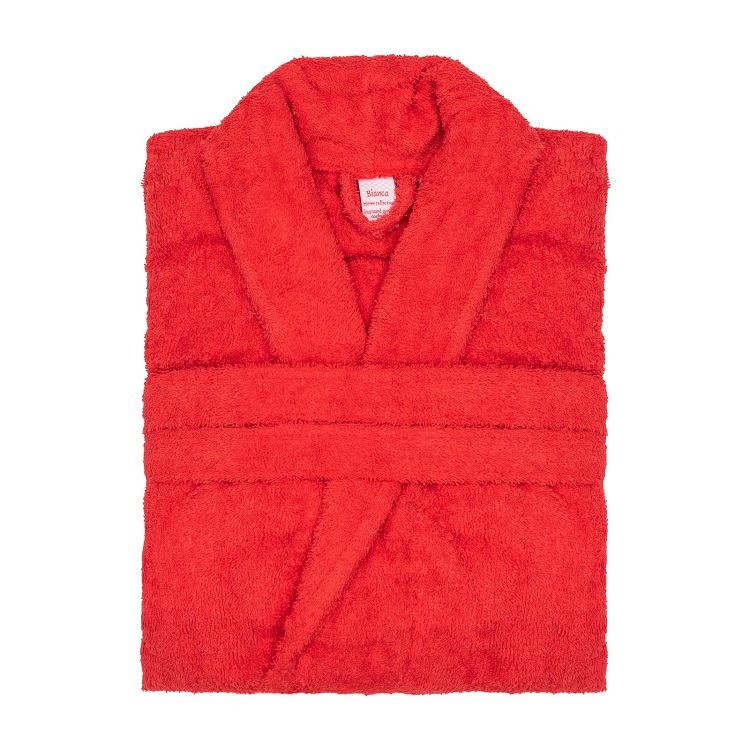 Halat baie bumbac, S-XXL, 100% bumbac, Rosu