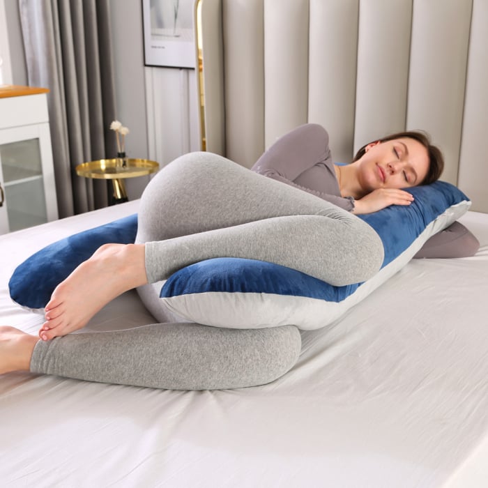 Perna gravide, husa detasabila, 70x145 cm, Forma Literei U