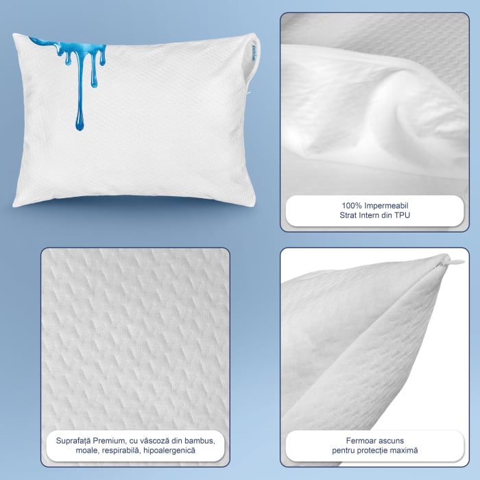 Set 2 x Husa impermeabila de perna 50x70 cm