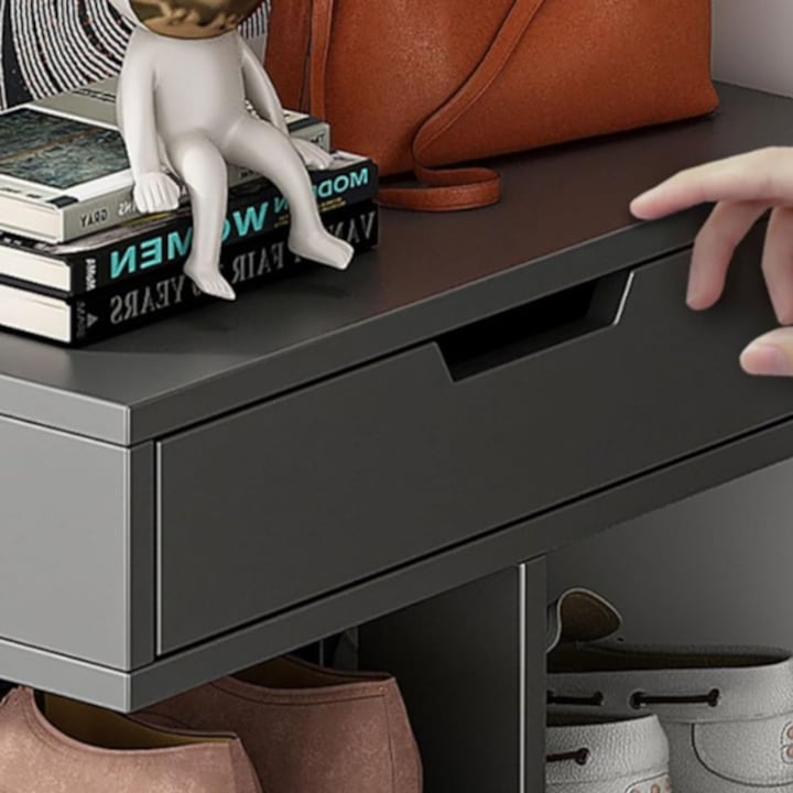 Etajera din lemn, pantofar, 7 etaje, 13 polite, inaltime 97 cm