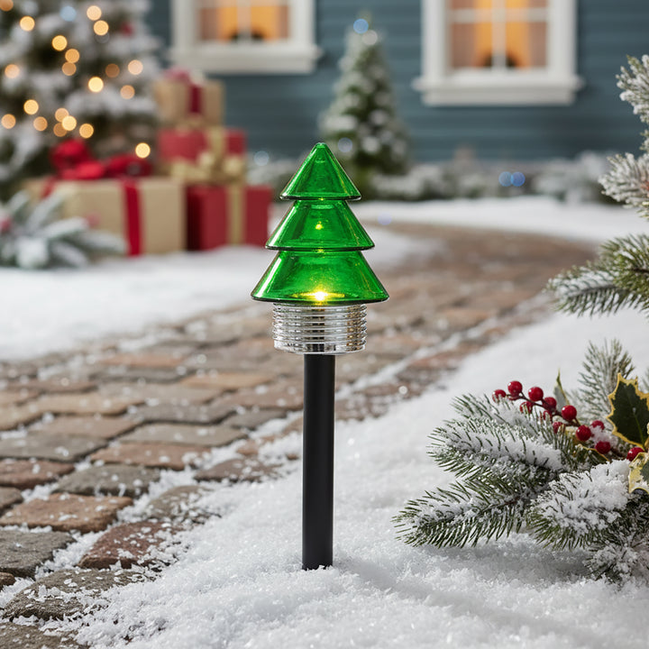 Set 3 x Felinar Solar Stick Brad Verde 41 cm