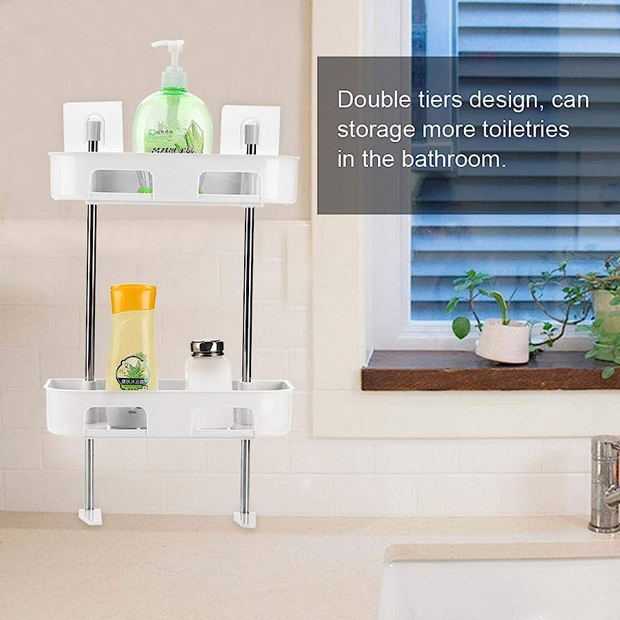 Suport depozitare pentru toaleta, 2 polite