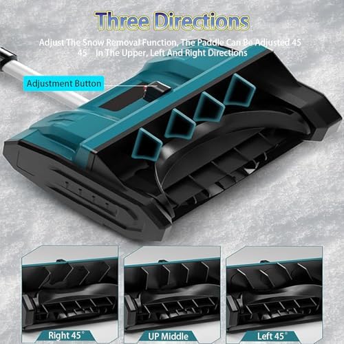 Lopata electrica pentru zapada, 2 baterii reincarcabile, lame spiralate