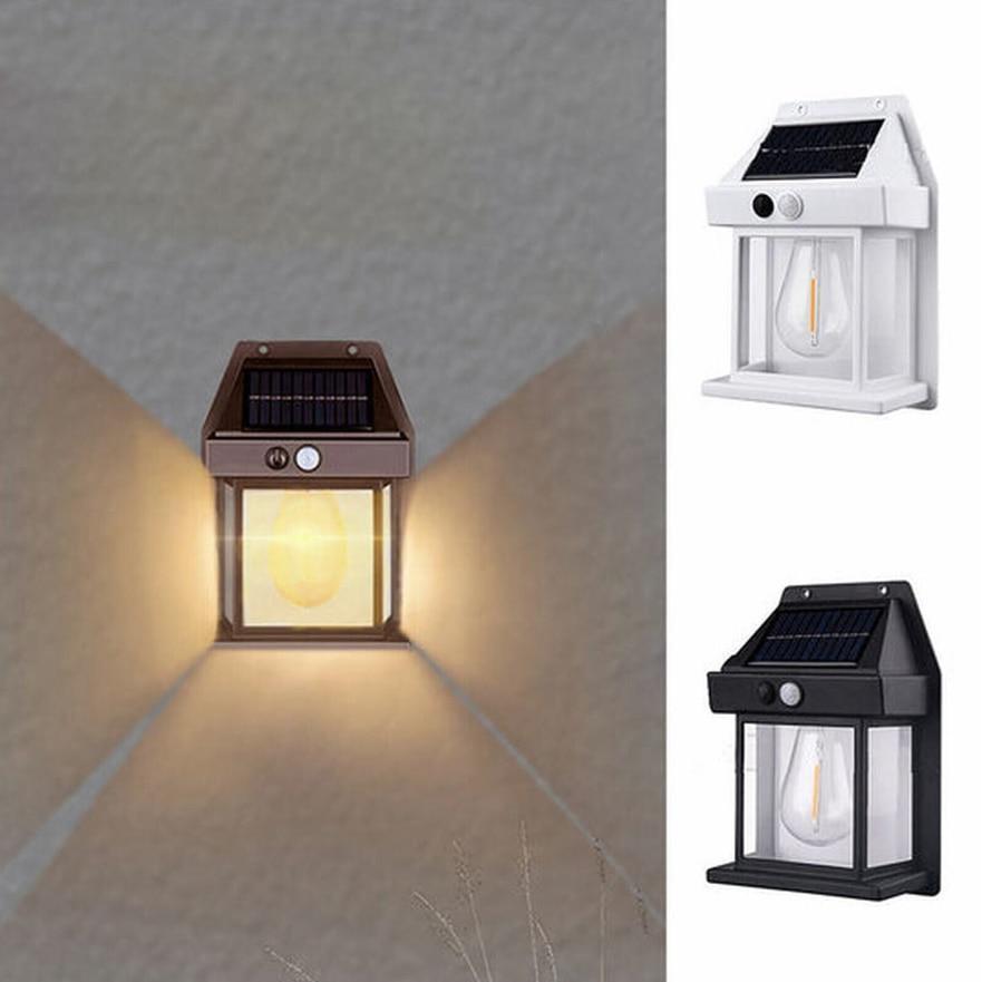 Set 6 x Lampa solara de perete, senzor de miscare, LED 3W