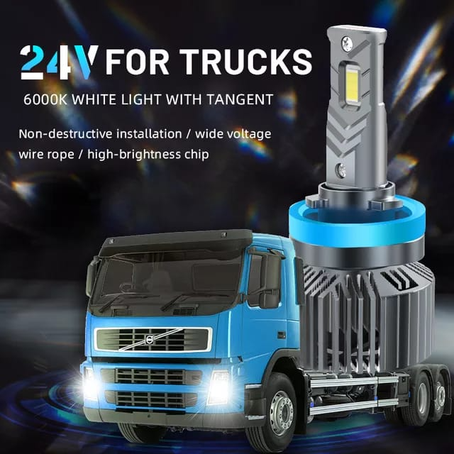 Set 2 becuri H1 LED 45W, 6000K, 8000 Lumeni, 24V, Camion
