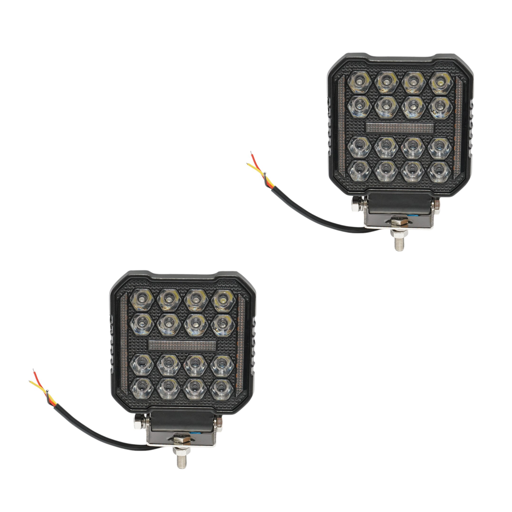 Set 2 proiectoare auto LED 48W DRL, 9-80V, IP 67
