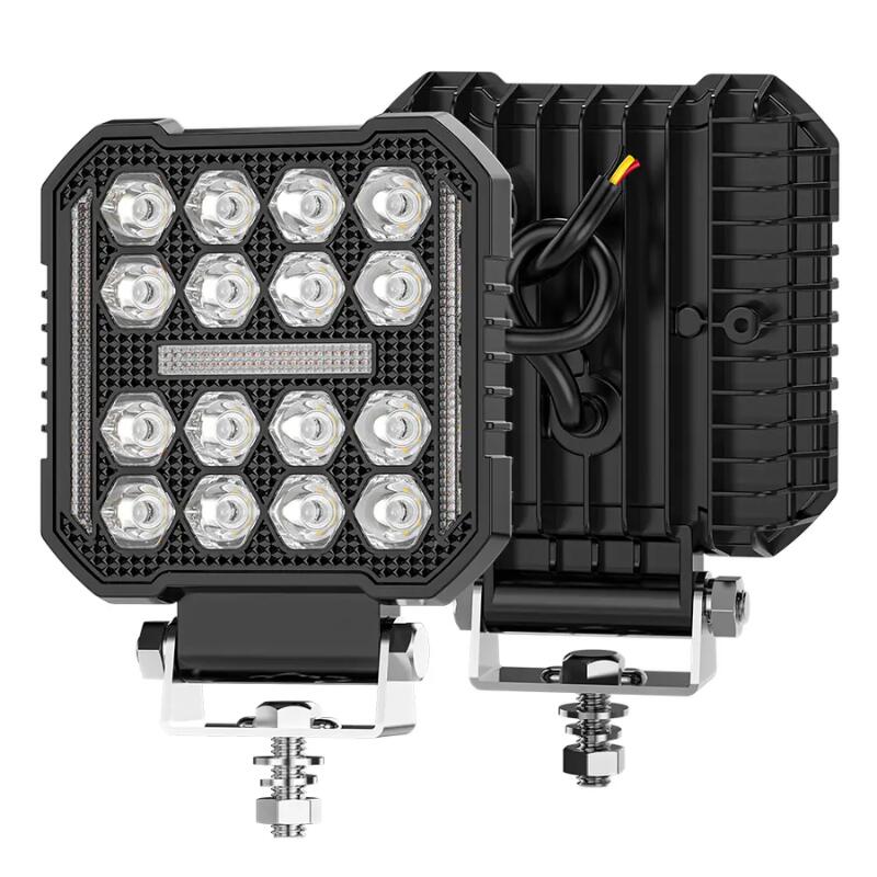 Set 2 proiectoare auto LED 48W DRL, 9-80V, IP 67