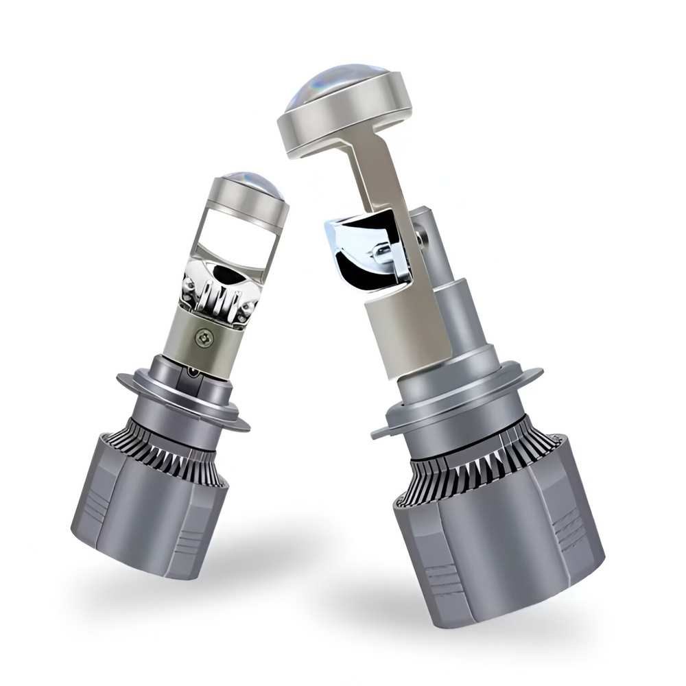 Set 2 becuri auto H7, LED cu lupa PRO, 140W, 6500K