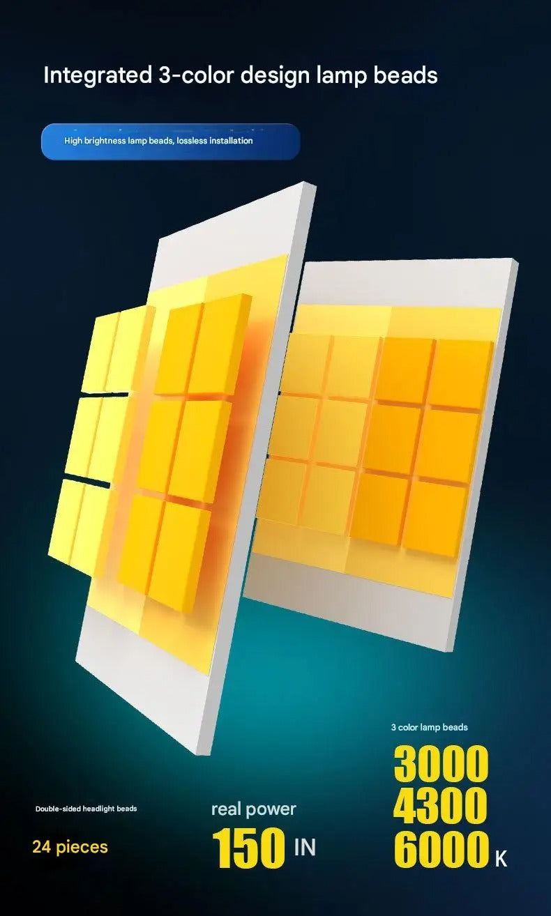 Bec LED Auto H7 210 W, Aplicatie Smart, 3 Moduri de Culoare