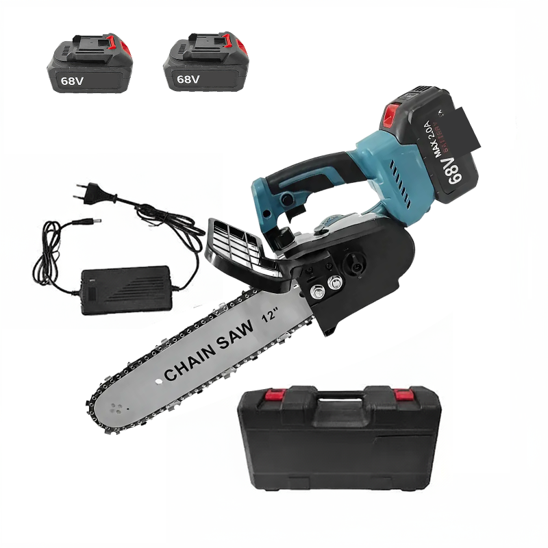 Drujba electrica 900 W, Lama 30 cm, 2 Acumulatori 68V, Ungere Automata