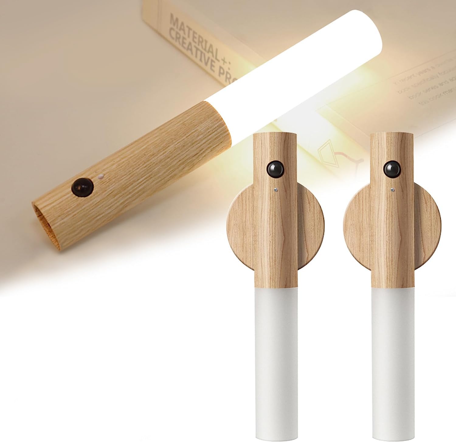 Set 2 x Lampa de veghe magnetica, LED cu senzor de miscare