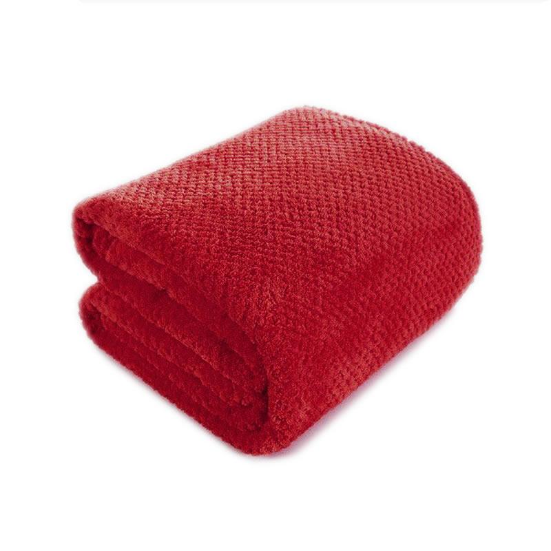 Patura super pufoasa Baycal Jo-jo, 200 x 230 cm, Rosu deschis