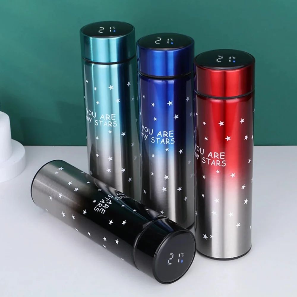 Termos Smart cu afisaj LED, Inox, 500 ml