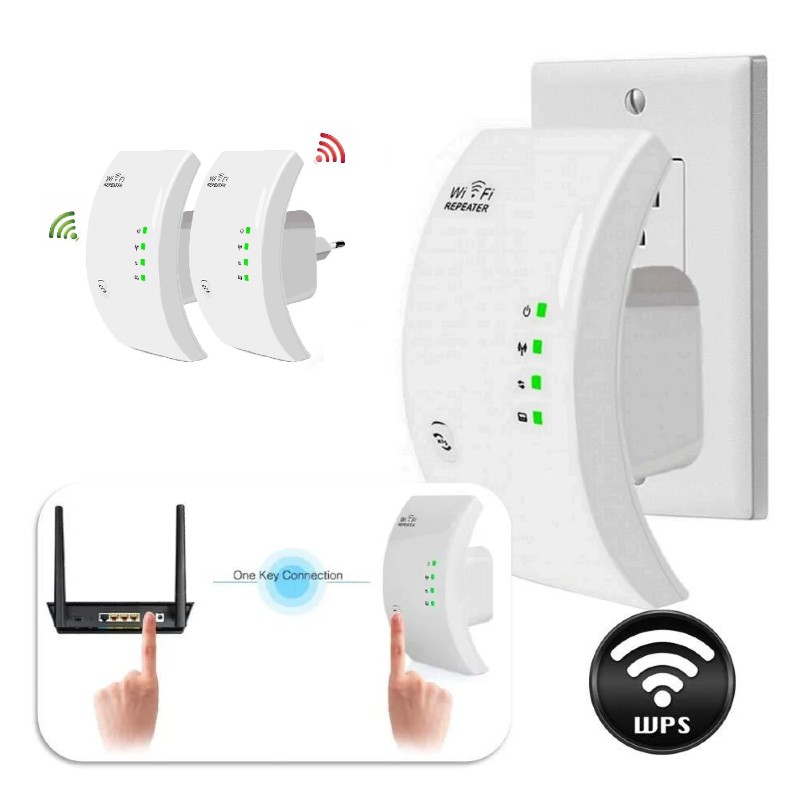 Set 2 x Amplificator semnal Wi-Fi Wireless, repeater 300Mbps