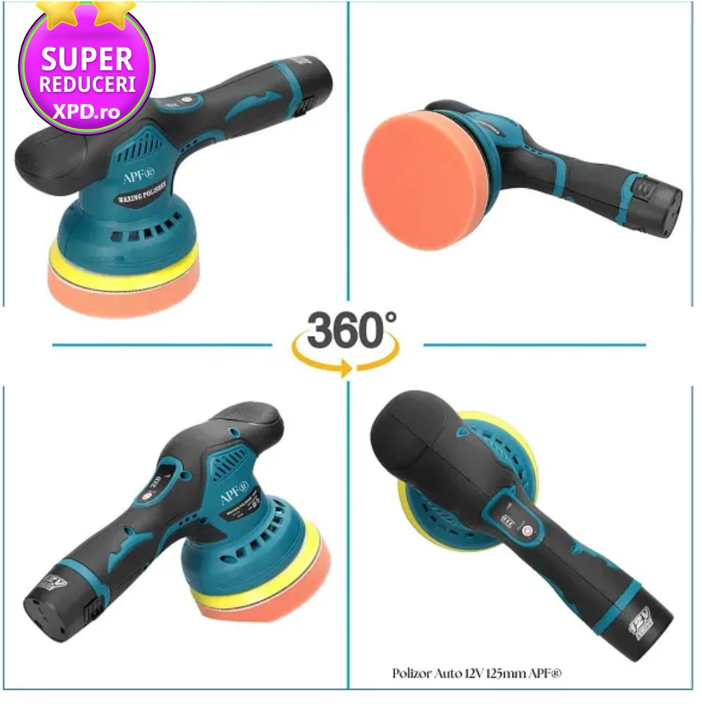 Aparat Polish Auto Profesional, 2 Acumulatori 48V, 8 Viteze