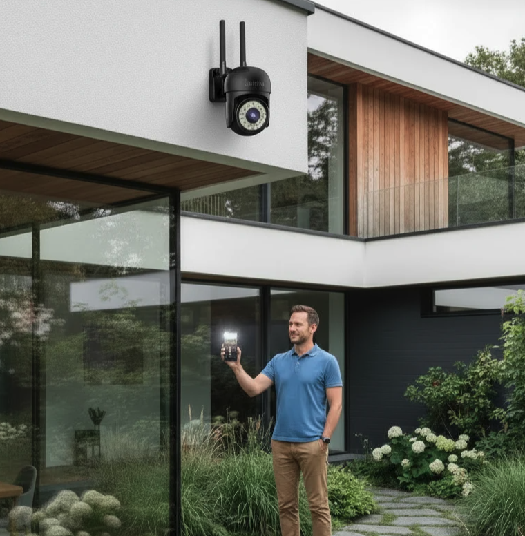 Set 2 x Camera Video Wi-Fi, 36 LED, Rezolutie HD, IP66, Card 32 GB