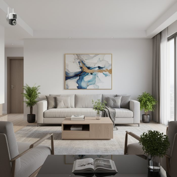 Set 2 x Camera Video 6MP, 42 LED, Vedere 360°, Wi-Fi, Card 32 GB