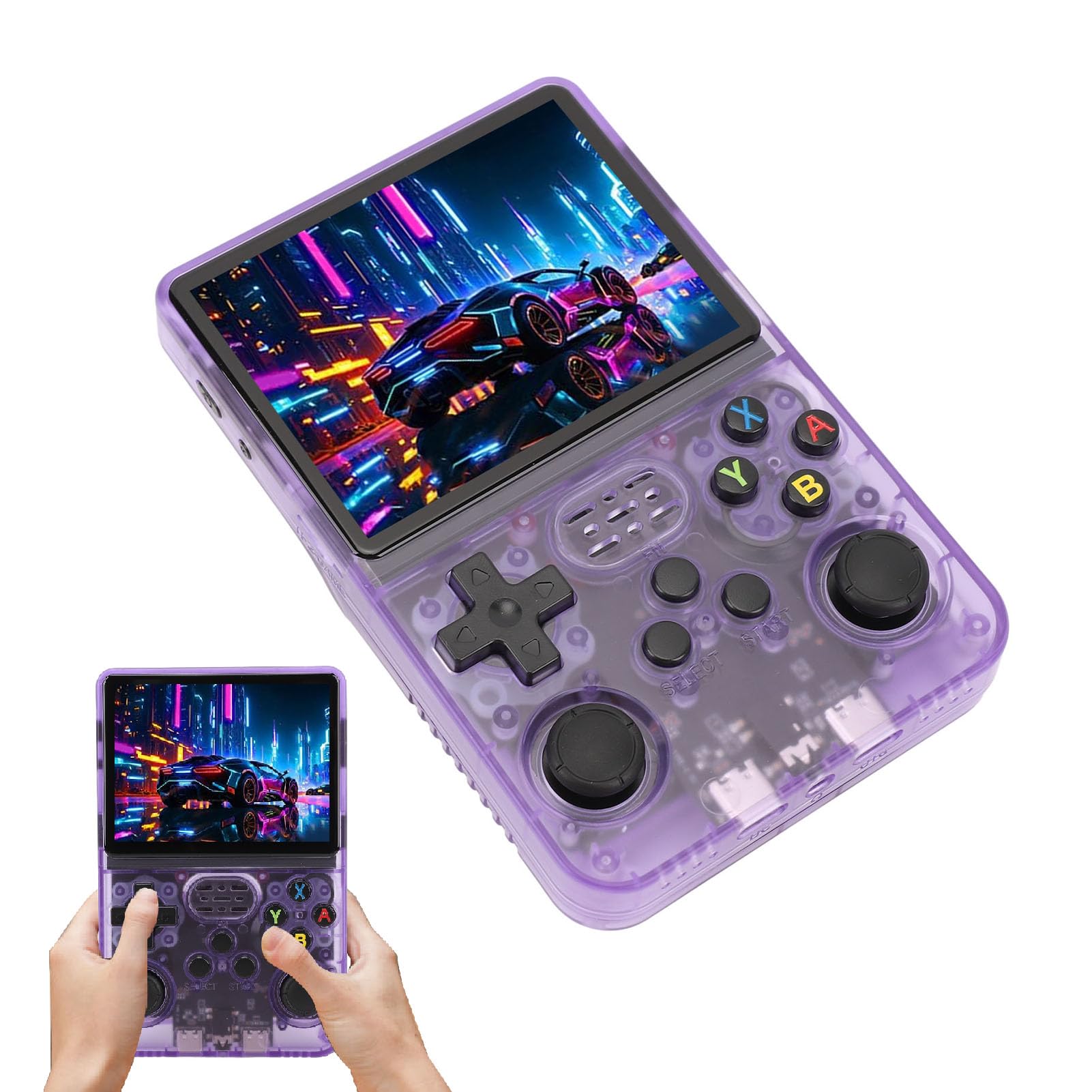 Consola de jocuri portabila, Ecran IPS 3.5 inch, 64 GB, Violet