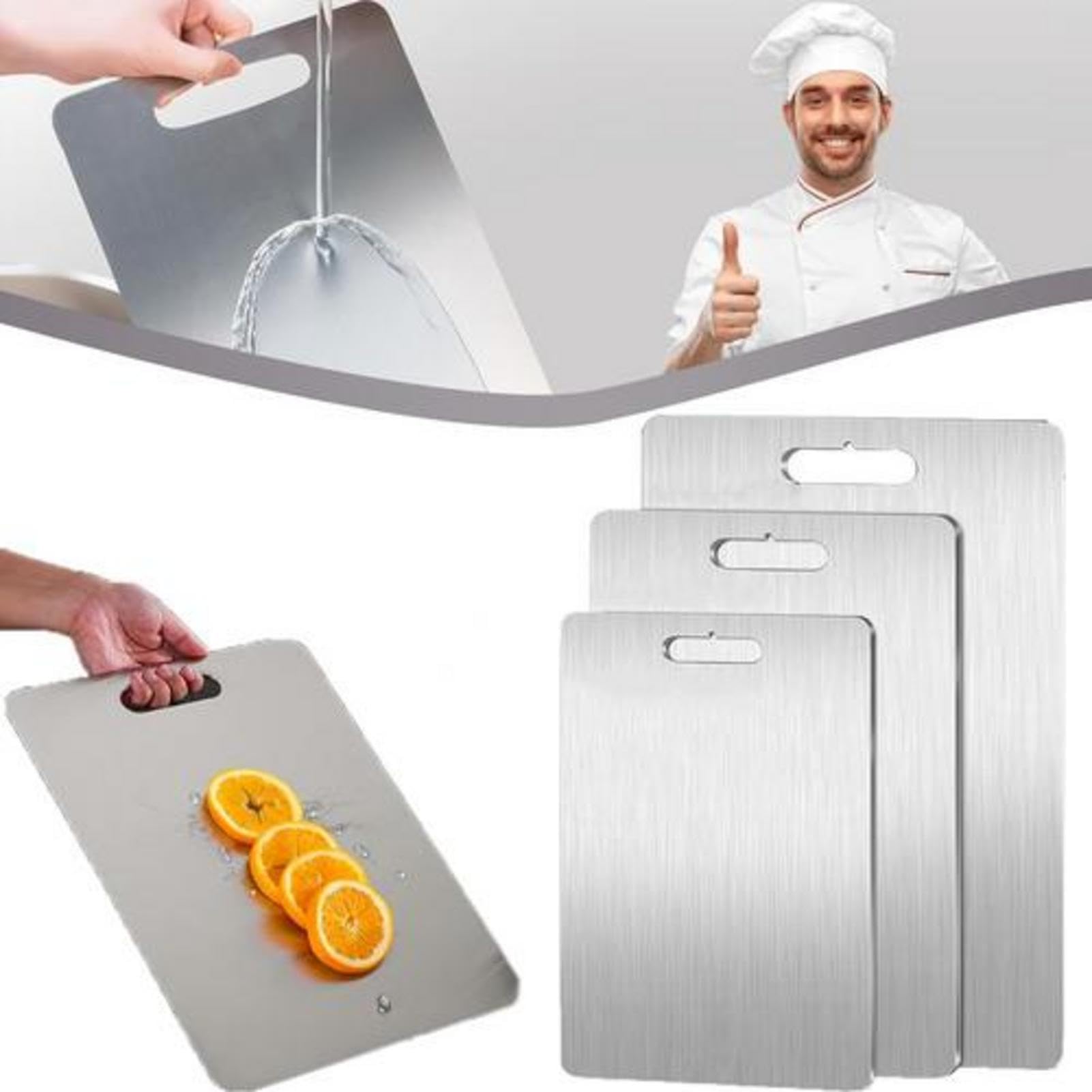 Set 3 tocatoare din otel inoxidabil 15x24, 20x30, 24x34 cm