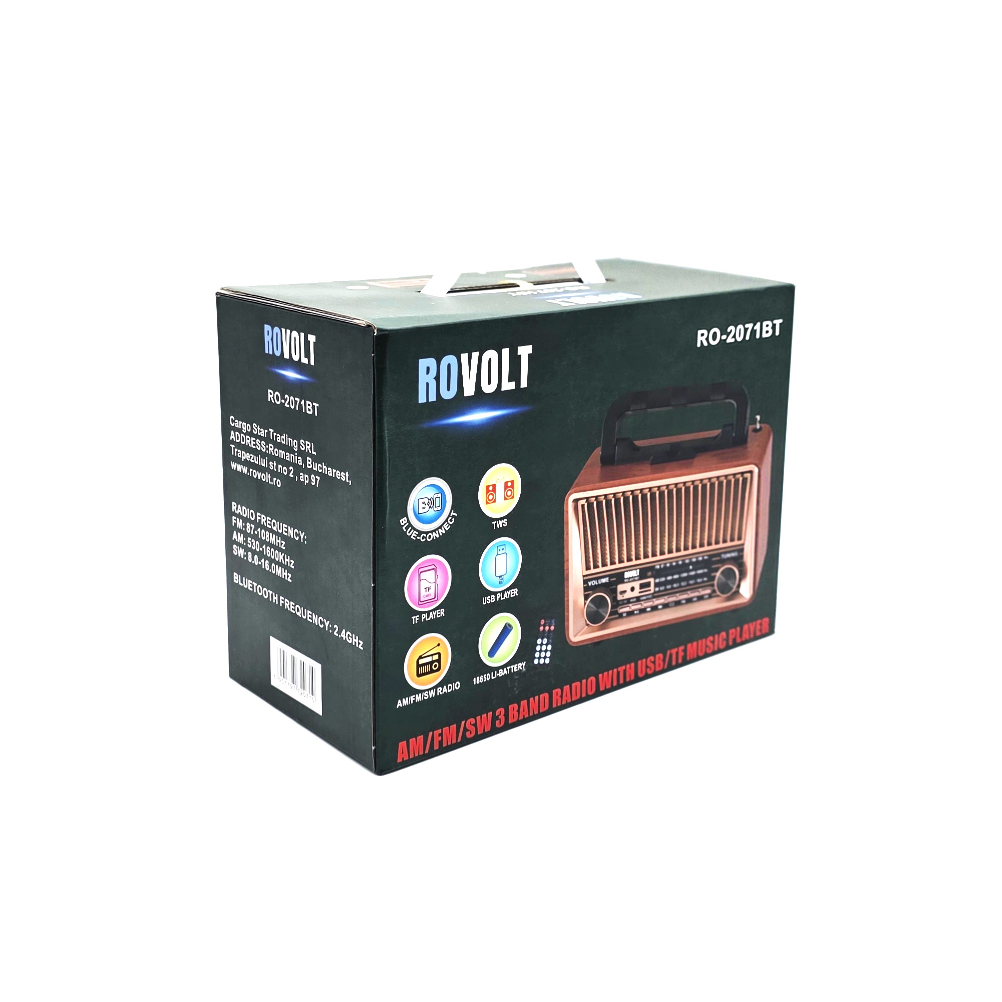 Radio ROVOLT NS - 2071BT, FM/AM/SW, Bluetooth