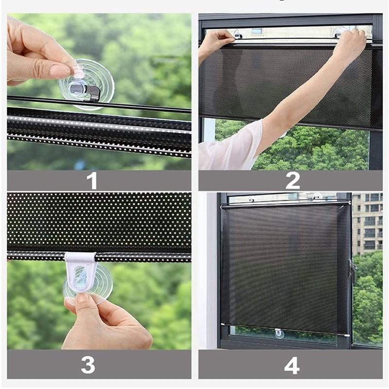 Set 2 x Jaluzea cu ventuza, 68 x 125 cm