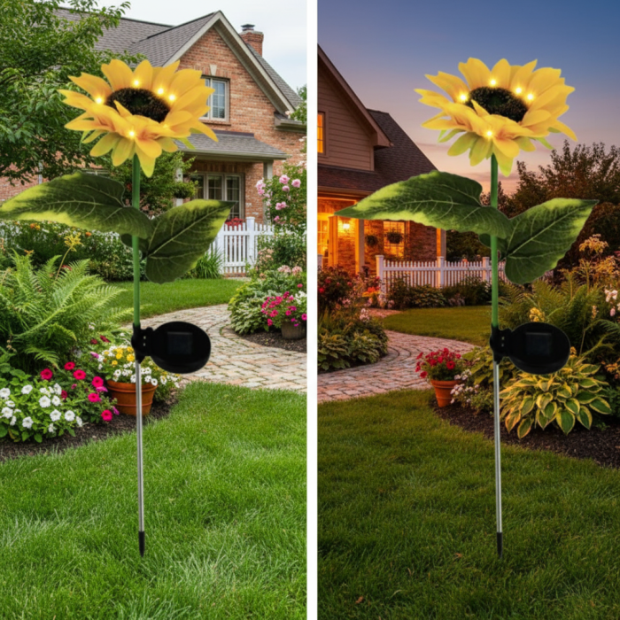 Set 4 x lampa solara, Floarea Soarelui