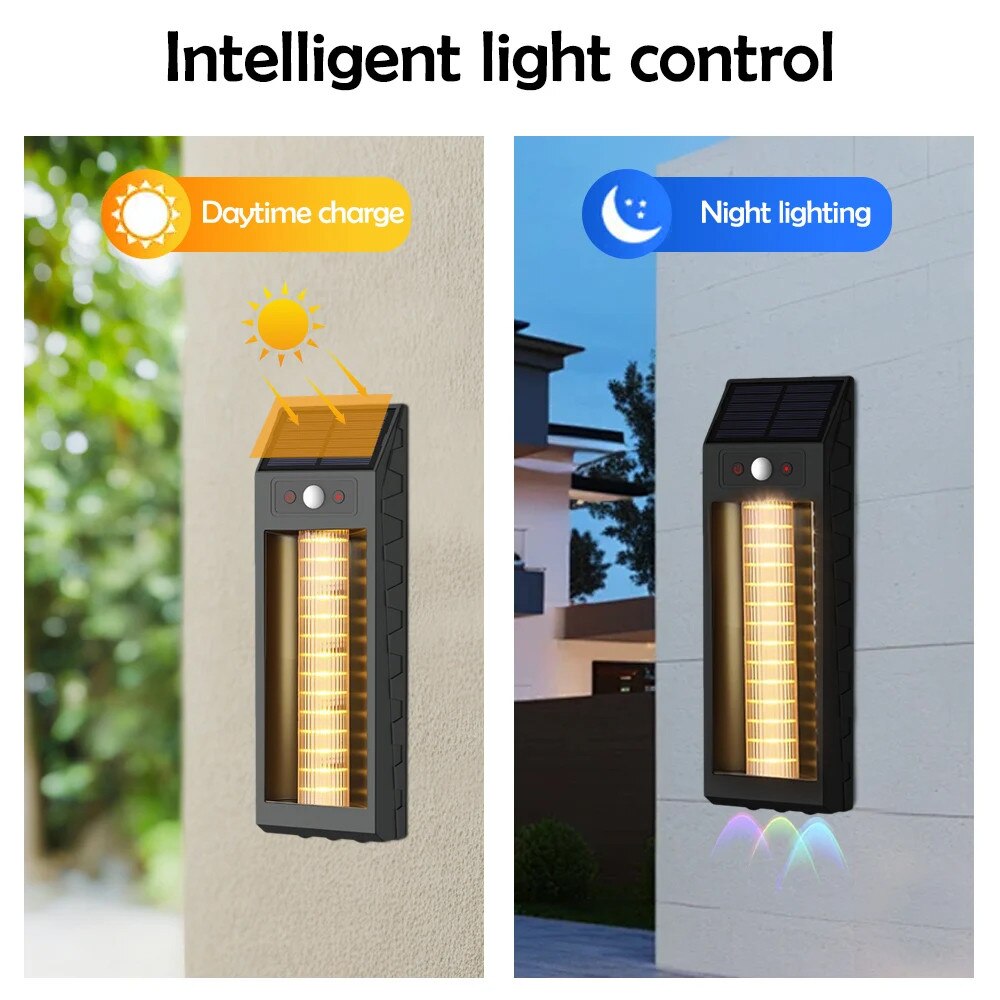 Set 2 x Lampa solara cu senzor de miscare, 18W, 1200 LM