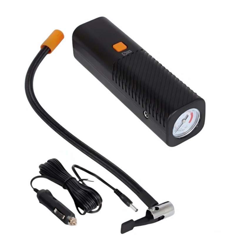 Compresor auto portabil 12V, manometru, negru