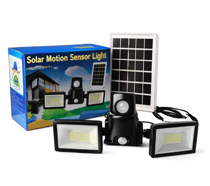 Proiector solar LED dublu 200 W cu Senzor de miscare, telecomanda