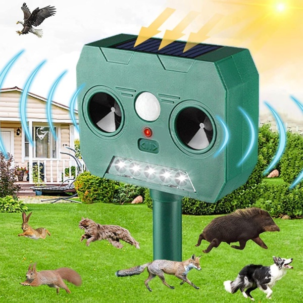 Aparat solar antidaunatori, cu ultrasunete si senzor de miscare 