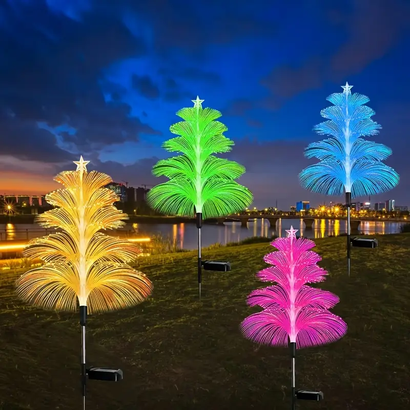 Set 2 x lampa solara RGB, Brad multicolor