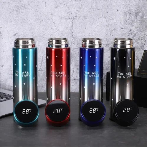 Set 2 x Termos Smart cu afisaj LED, Inox, 500 ml
