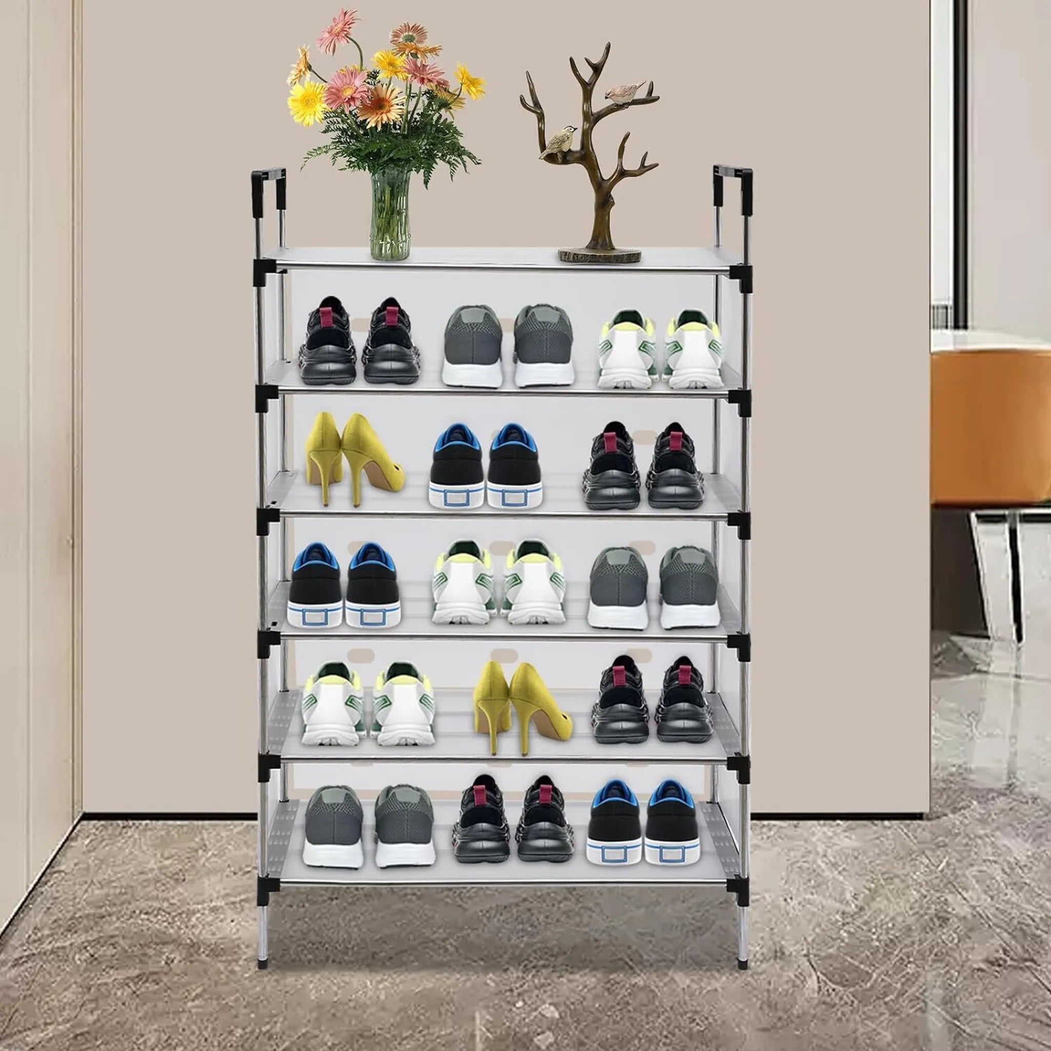 Suport de incaltaminte cu 5 sertare si raft