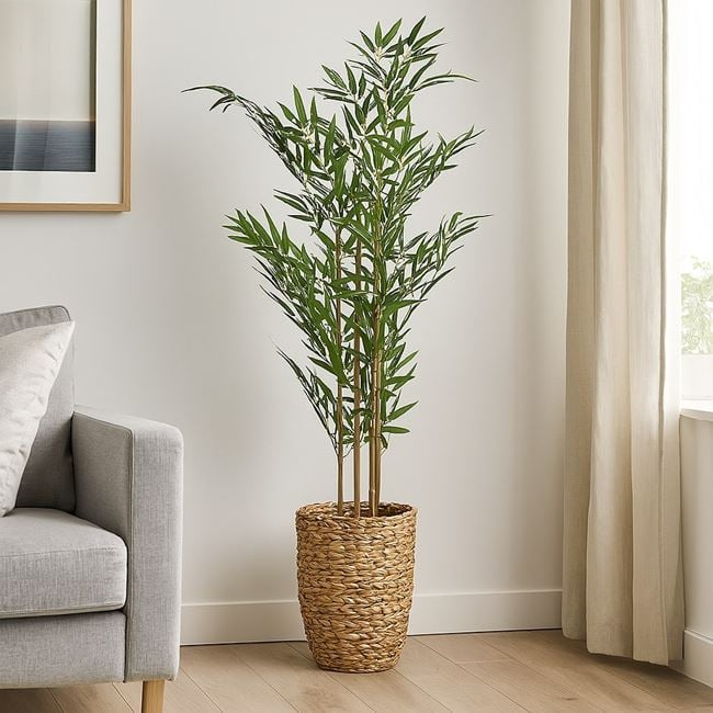 Planta decorativa cu ramuri din bambus, 120 cm